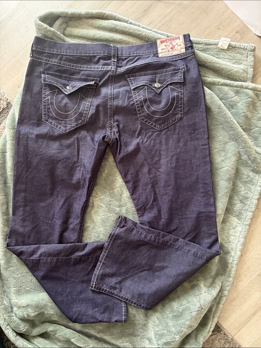True Religion Women's Dark Indigo Skinny Jeans with Signature Pockets